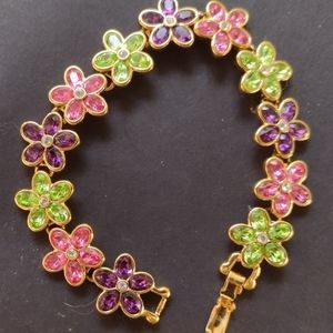 Pretty Nolan Miller Garden Bracelet  1/2" Austrian Crystals